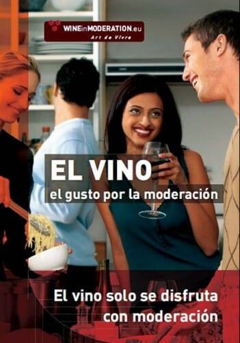 Cartel publicitario de Wine in Moderation