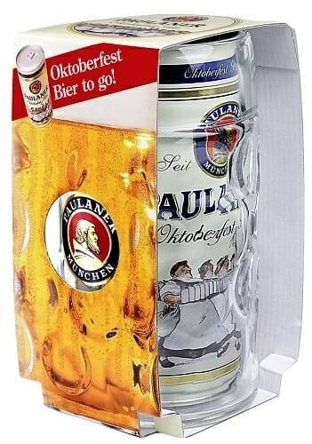 ccEl kit “Wiesn to go” de Paulaner contiene una lata de un litro de una edición limitada de cerveza Oktoberfest y una jarra
