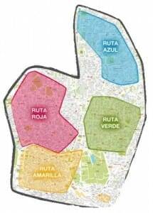 Ya se pueden descargar los planos de las cuatro rutas de colores que conforman la mayor ruta de tapas de Madrid