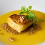 Foie gras de Andignac, tierra de centeno, jugo de naranjas y anchoas
