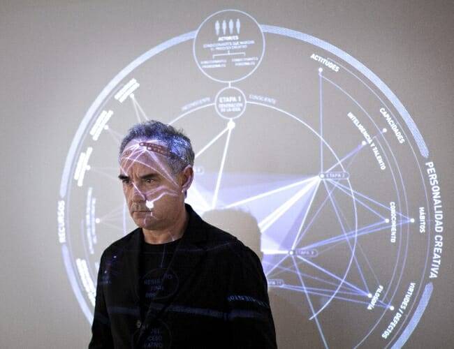 Ferran Adrià frente al Mapa del Proceso Creativo