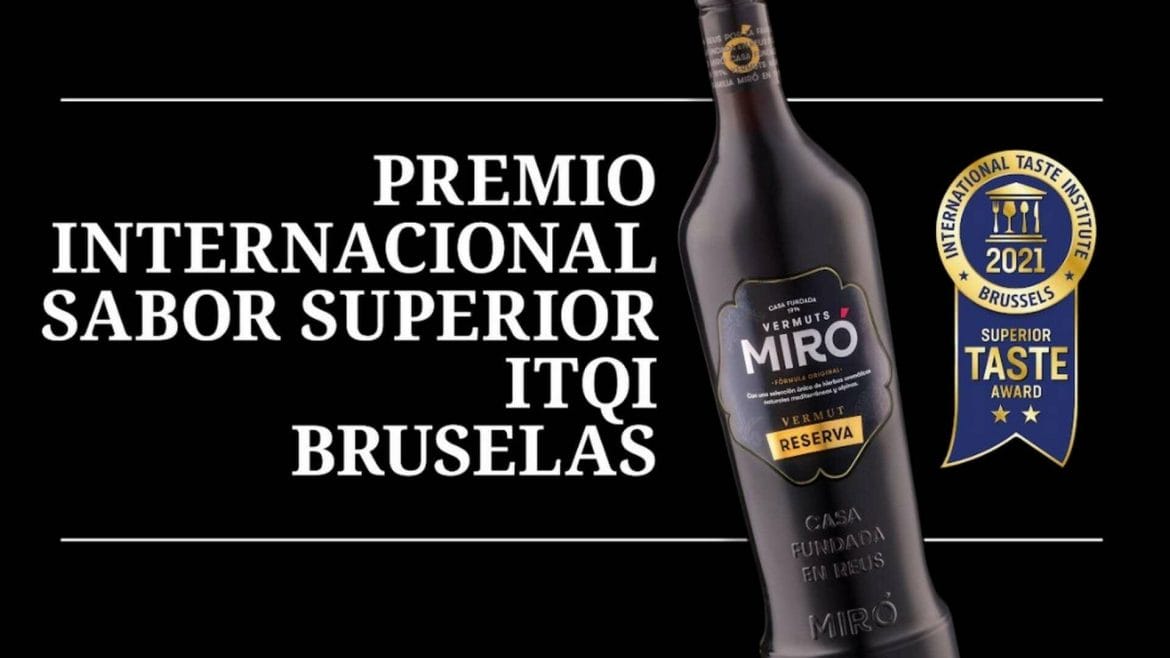 Vermut Miró Reserva, ganador del Premio al Sabor Superior 2021 del International Taste & Quality Institute
