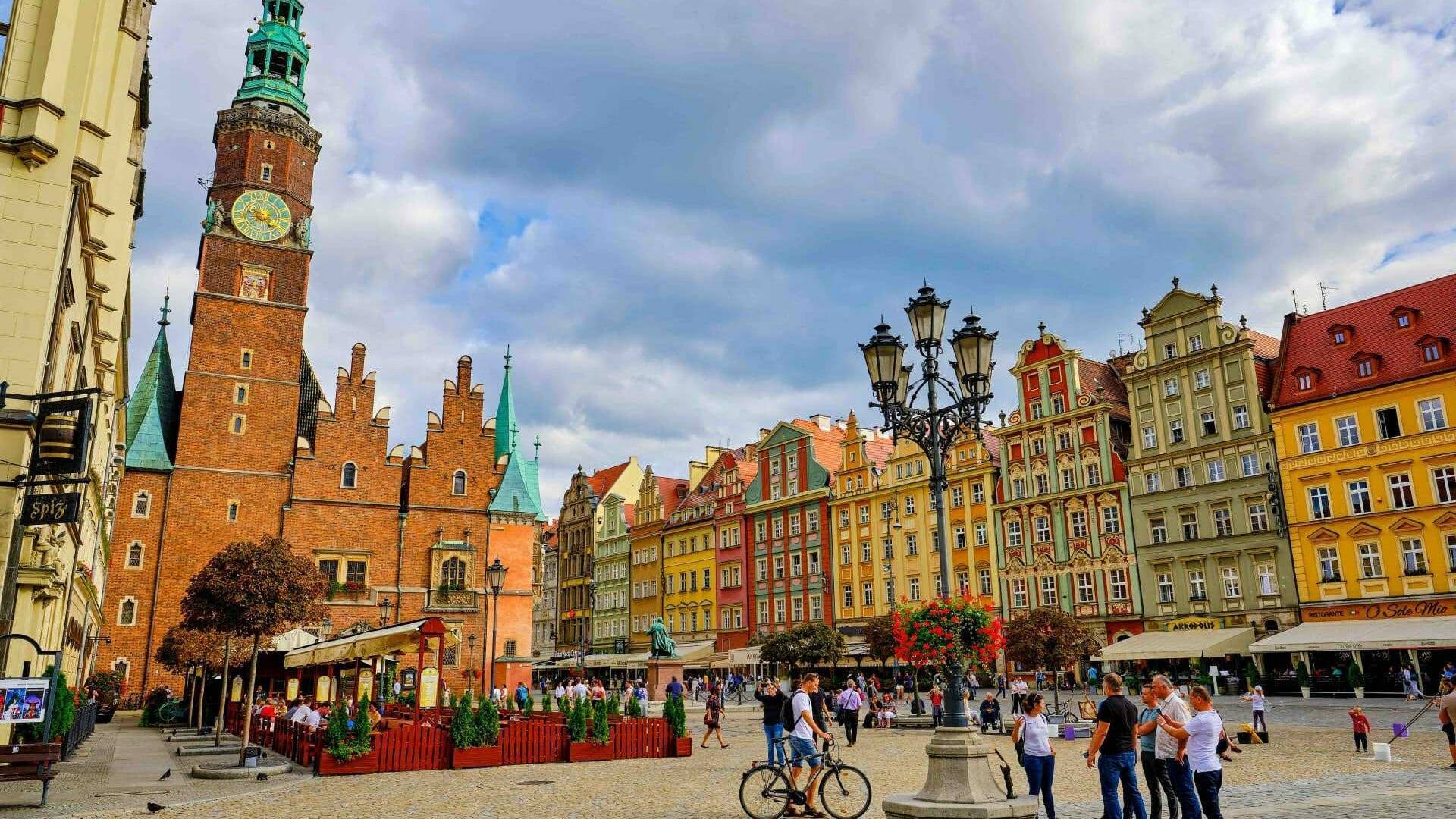 La Plaza del Mercado de Wroclaw, con sus casas de colores.©Turismo de Wroclaw