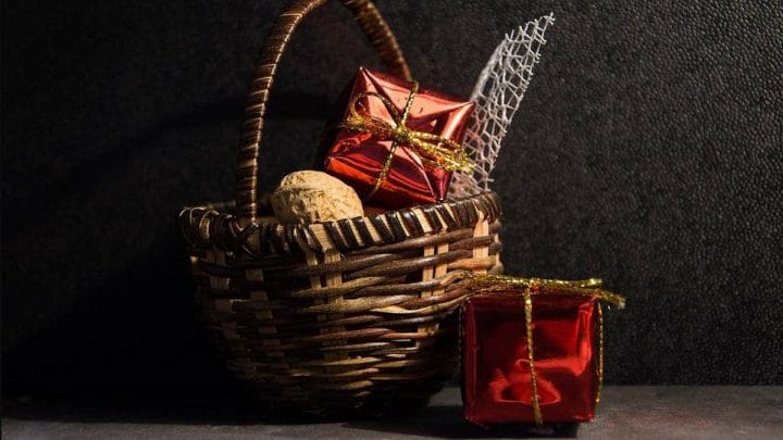 Cestas de navidad con jamón, regalo gourmet